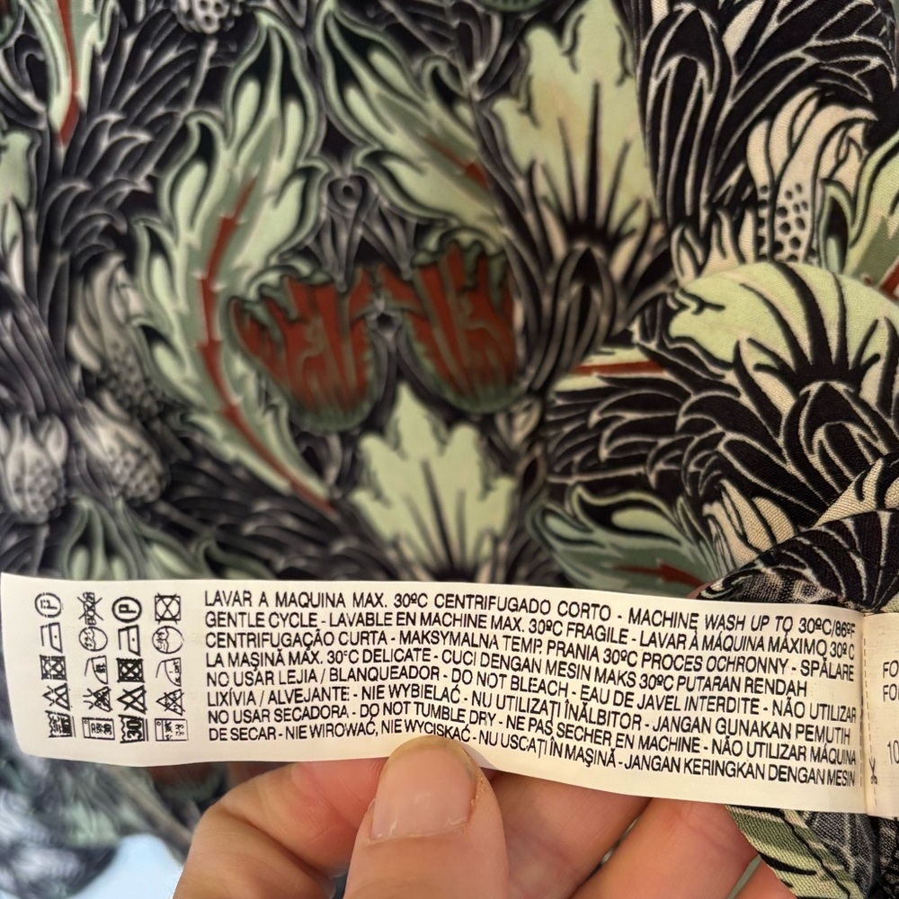 Zara Basic Long Sleeved Floral Patterned Dress Si… - image 13